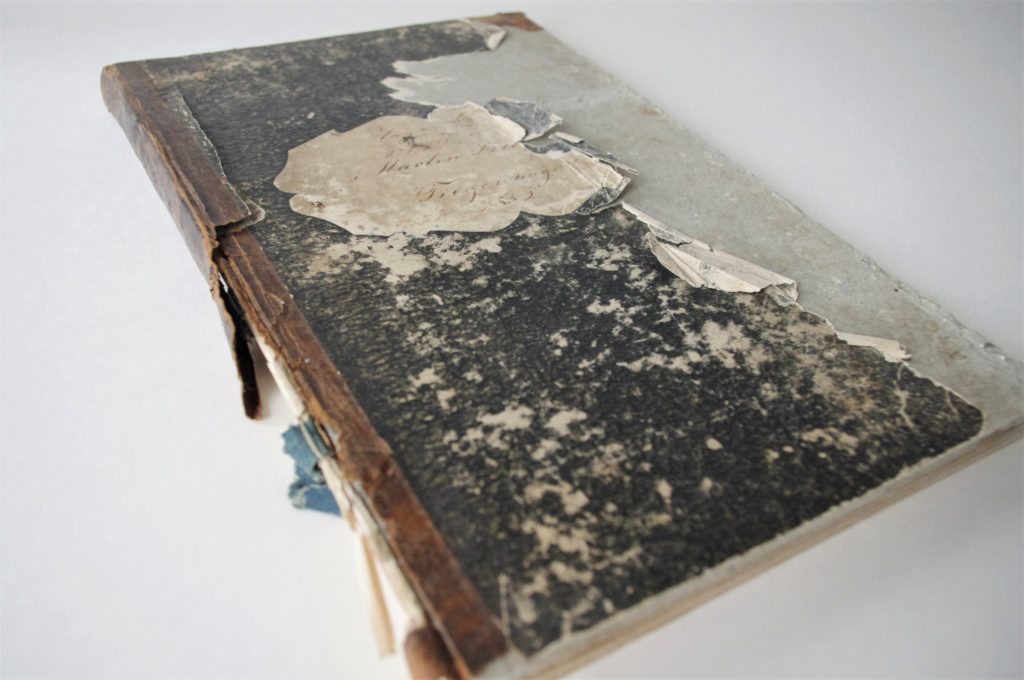 tatered cover of Martin Klaassen's Diary