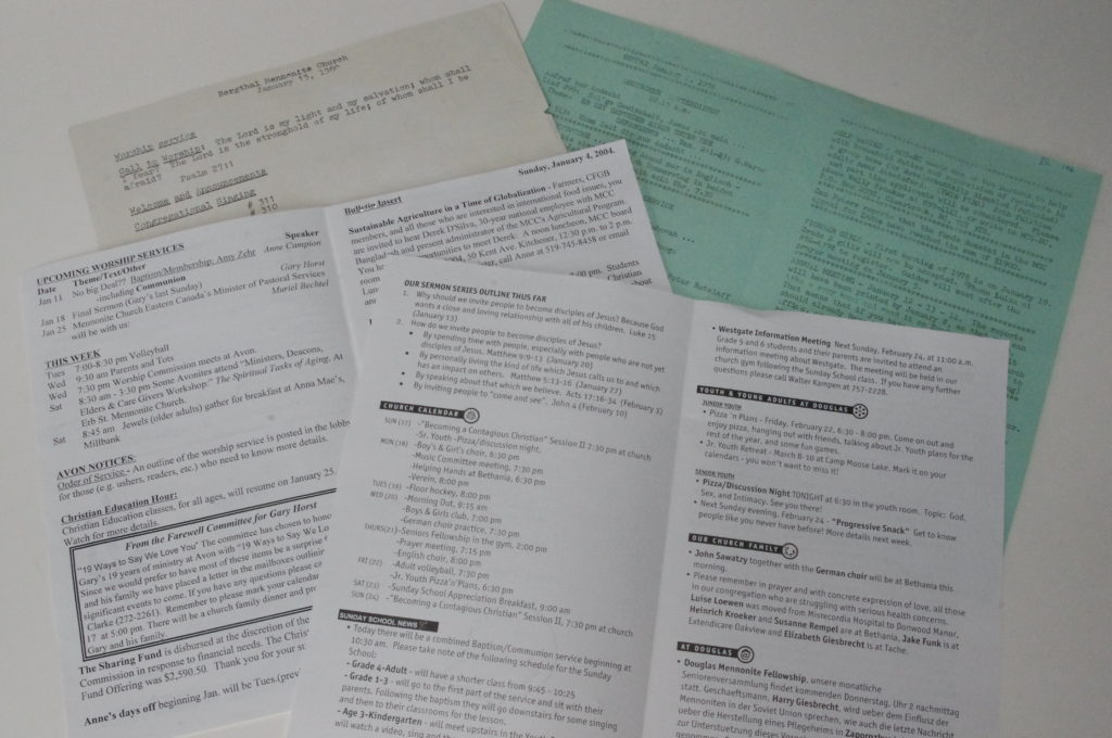 An example of bulletins held at the archives.