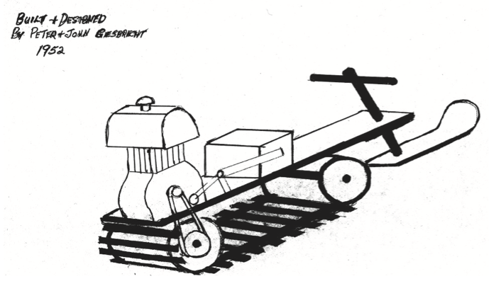 wooden snowmobile